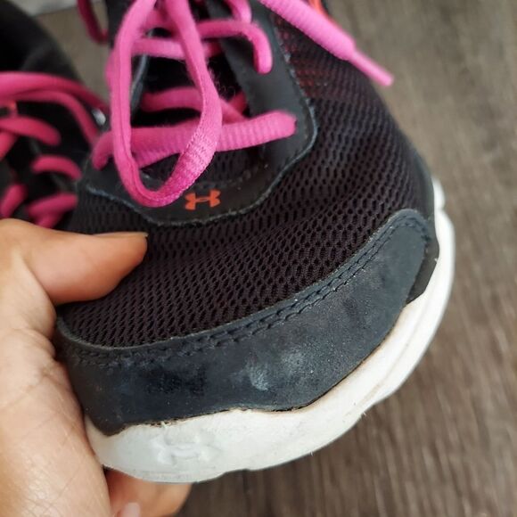 Under Armour Shoes Youth 4 Micro G Speed Swift Pink Black Mesh - Picture 9 of 11